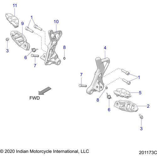 Isolator-Footpeg RH by Polaris 5417477 OEM Hardware