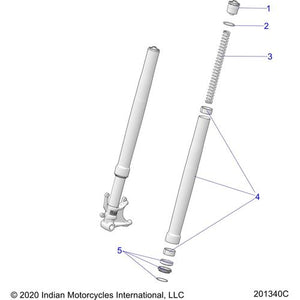 K-Asm-Outer Tube Fork Elite by Polaris 2208867 Fork Tube