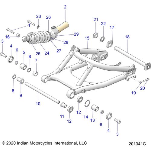 K-Ball-Joint Shock Elite by Polaris 2208866 OEM Hardware