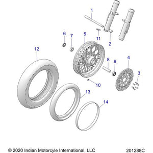 K-Spoke Replacement Front Wheel by Polaris 2209172 Wheel