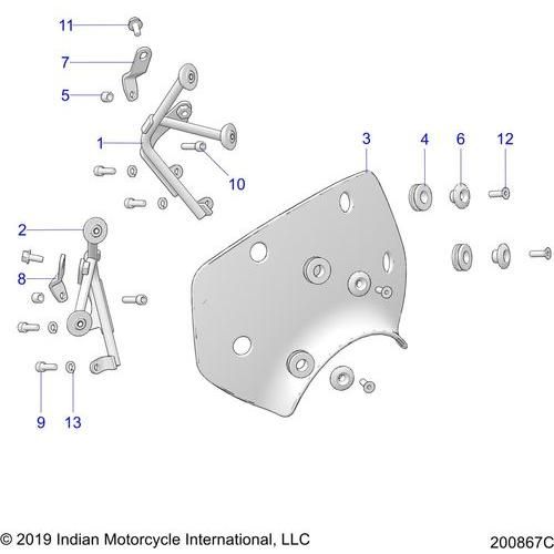 K-Windscreen Low by Polaris 2883507 Windshield