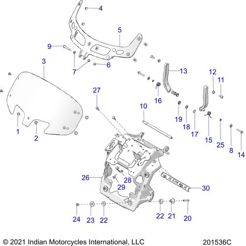 K-Windshield,Short,Tour,Tntd by Polaris 2881124-02 Windshield