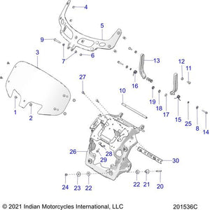 K-Windshield,Short,Tour,Tntd by Polaris 2881124-02 Windshield