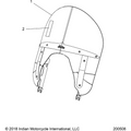 K- Windshield Spfld Mid Black by Polaris