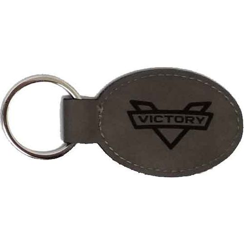 Key Chain Victory New Logo Oval Leather by Witchdoctors NL-KEY-GRY Key Chain