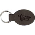 Key Chain Victory Script Oval Leather by Witchdoctors