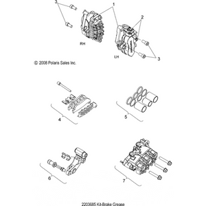Kit, Bracket And Boot, Rh, Front [Incl. Pin Bush Boot, Pin Bolt, Bracket, B-Boot (Not Shown)] by Polaris 2203677 OEM Screw