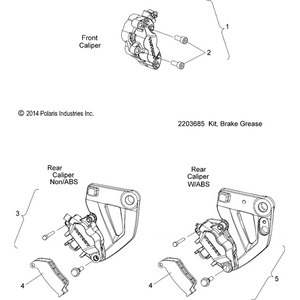 Off Road Express OEM Hardware Kit, Bracket Set, Black [Incl. Bracket, Pin Bolt, Bushing, Boot] by Polaris 2203681-266