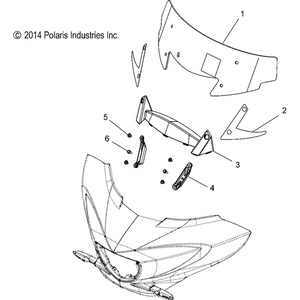 Kit, Windscreen, Boomerang [Incl. 2,5,Decal] by Polaris 2882083 OEM Hardware