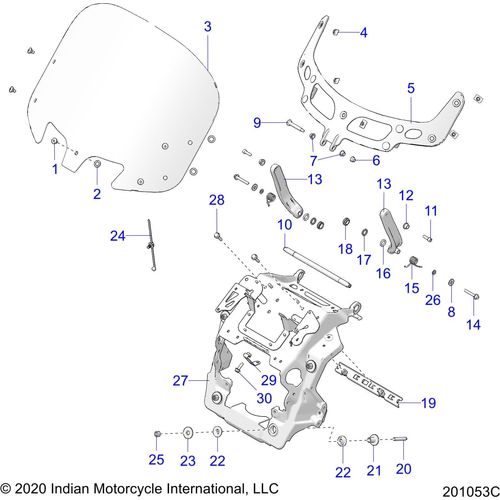 Kit Windshield Touring by Polaris 2881796 Windshield