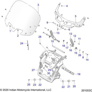 Kit Windshield Touring by Polaris 2881796 Windshield