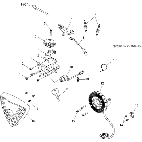 Off Road Express OEM Hardware Lead, Spark Plug [Rear Cylinder] by Polaris 4011639