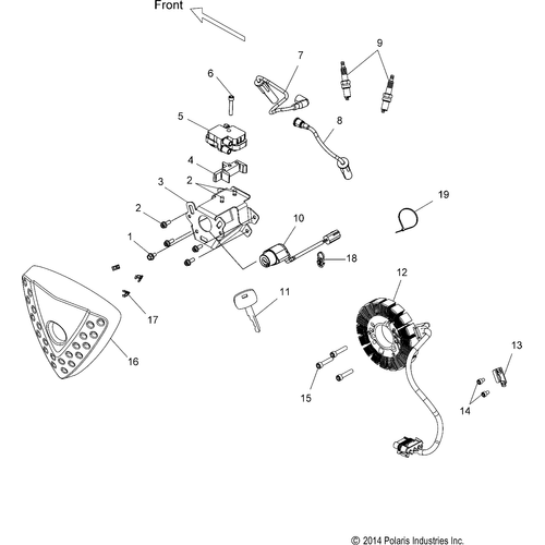 Lead, Spark Plug [Rear Cylinder] by Polaris 4012746 Spark Plug Wires