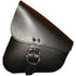 Western Powersports Swingarm Bag Leather Swingarm Bag Black W/Chrome Buckle by Willie & Max 59904-00