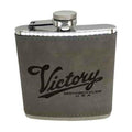 Leather Wrapped Hip Flask Grey by Witchdoctors