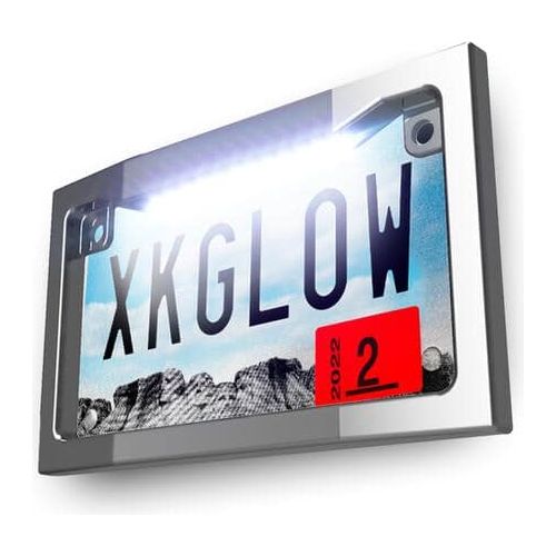 Western Powersports License Plate Frame License Plate Frame LED Illuminated Chrome by XK-Glow XK034019-W