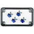Western Powersports License Plate Frame License Plate Frame W/4 Blue Reflectors Black by Chris Products 0613
