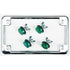 Western Powersports License Plate Frame License Plate Frame W/4 Green Reflectors Chrome by Chris Products 0604