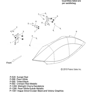 Lid, Outer Saddlebag, LH by Polaris 5437637-520 Saddlebag Lid