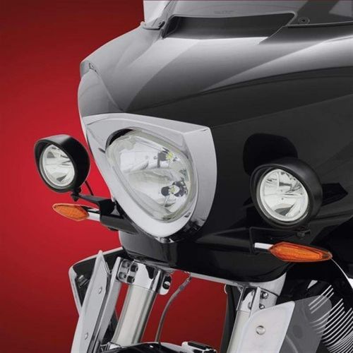 Big Bike Parts Running / Driving Lights Light Kit LED Drive 3 1/2" Black by Show Chrome 30-110LBK