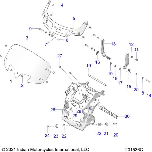 Link-Windshield Ind JtBlack by Polaris 5639267-626 Windshield Hardware