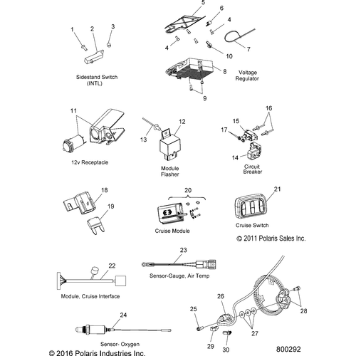 Magnet, Side Stand [Apla] by Polaris 4013131 Kickstand Repair