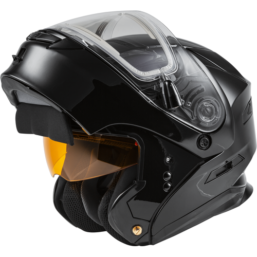Western Powersports Drop Ship Modular Helmet MD-01S Modular Snow Helmet Solid w/Quick Release Buckle Electric shield by GMAX