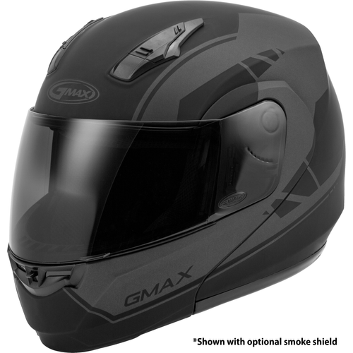 Western Powersports Drop Ship Modular Helmet 2X / Black/Grey MD-04 Article Helmet by GMAX G1042508