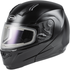 Western Powersports Drop Ship Modular Helmet 2X / Black MD-04S Snow Helmet Solid w/Quick Release Buckle Electric Shield by GMAX M4040028