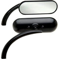 Mini Mirror Oval Black Left by Arlen Ness