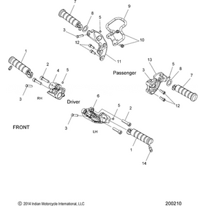 Mount Footpeg Rt P T Ti by Polaris 5138883-650 Footpeg Mount