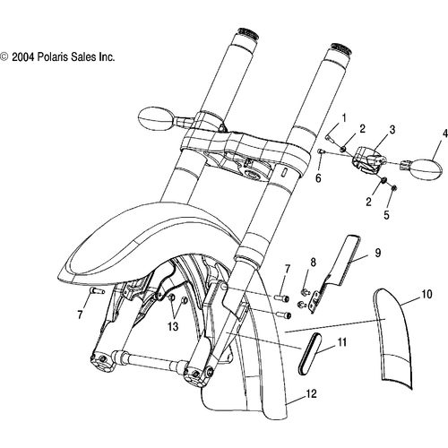 Signal Mount, Front, LH by Polaris 5412453 Turn Signal Mount