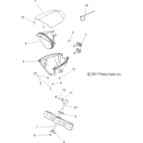 Mount, Headlight by Polaris 1013850 Light Mount