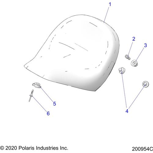 Mount Seat by Polaris 5139695 OEM Hardware