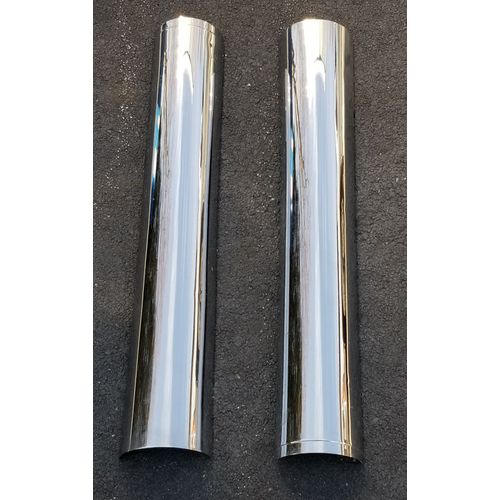 AARON / Witchdoctors Exhaust Accessory Muffler Heat Shields Chrome for Victory Vision USED USED-VISMHS