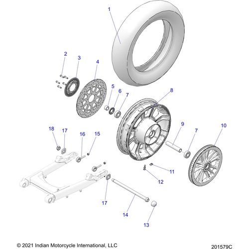 Nut-Fujilock-M18X1.5 by Polaris 7547667 OEM Nut