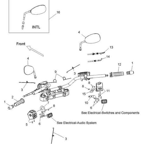 Nut, Jam, Mirror, Chrome by Polaris 7547397-156 Mirror Hardware