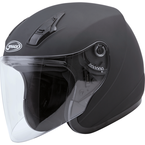 Western Powersports Drop Ship Open Face 3/4 Helmet 2X / Matte Black OF-17 Helmet by GMAX G317078N