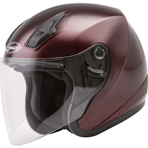 Western Powersports Drop Ship Open Face 3/4 Helmet 2X / Wine Red OF-17 Helmet by GMAX G317108N