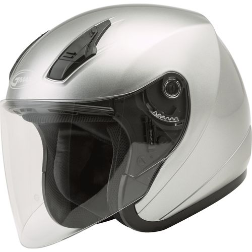 Western Powersports Drop Ship Open Face 3/4 Helmet LG / Dark Silver OF-17 Helmet by GMAX G317196N