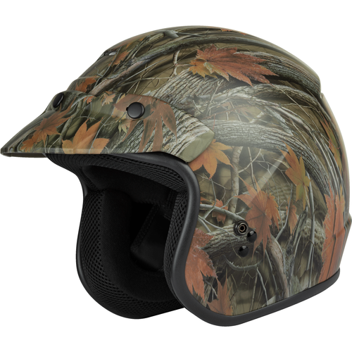 Western Powersports Drop Ship Open Face 3/4 Helmet 2X / Leaf Camo OF-2 Open Face Helmet by GMAX G1021568