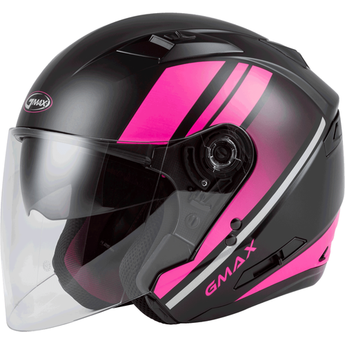 Western Powersports Drop Ship Open Face 3/4 Helmet XS / Black/Pink/Silver OF-77 Open-Face Helmet by Gmax O1776343
