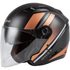 Western Powersports Drop Ship Open Face 3/4 Helmet SM / Black/Copper/Silver OF-77 Open-Face Helmet by Gmax O1776384