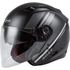 Western Powersports Drop Ship Open Face 3/4 Helmet SM / Black/Silver OF-77 Open-Face Helmet by Gmax O1776814