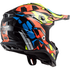 LS2 USA Full Face Helmet Off-Road Helmet Rascal - Gloss Black / Fluo Orange / Blue - Subverter Evo by LS2