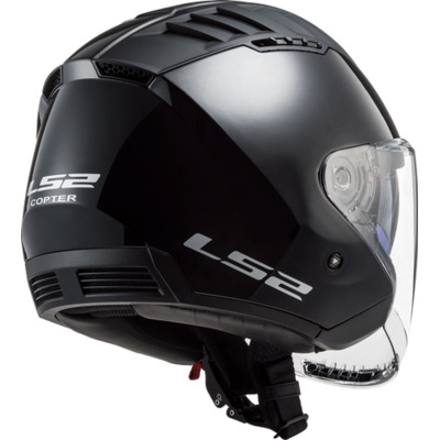 LS2 USA Open Face 3/4 Helmet Open Face Helmet Solid - Gloss Black - Copter by LS2