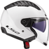 LS2 USA Open Face 3/4 Helmet Open Face Helmet Solid - Gloss White - Copter by LS2