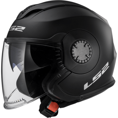 LS2 USA Open Face 3/4 Helmet Open Face Helmet Solid - Matte Black - Verso by LS2