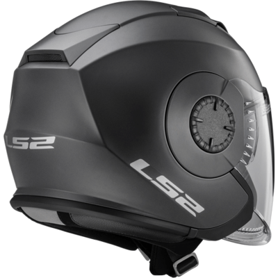 LS2 USA Open Face 3/4 Helmet Open Face Helmet Solid - Matte Titanium - Verso by LS2