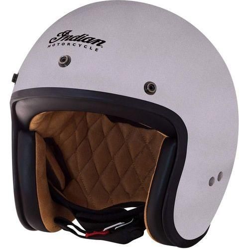 Open Face Retro Helmet by Indian LG / Silver Open Face Retro Helmet by Indian LG / Silver